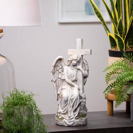 Northlight Seasonal Angel With Cross Memorial Statue