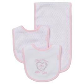 Baby Girl Little Me Thank Heaven Bib and Burp Set