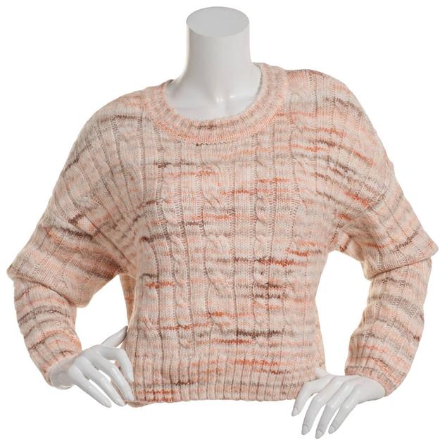 Juniors Madden Girl Space Dye Cable Sweater