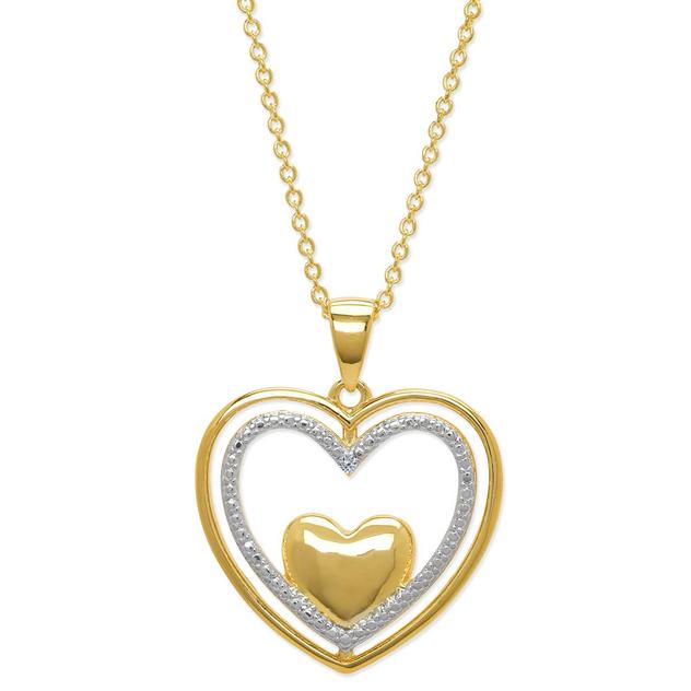 Accents by Gianni Argento Diamond Accent Triple Heart Pendant