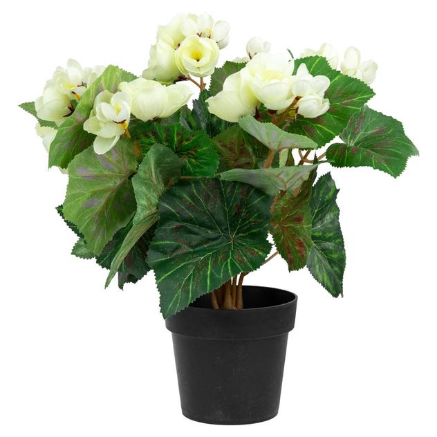 Northlight Silk Begonia Artificial Potted Plant