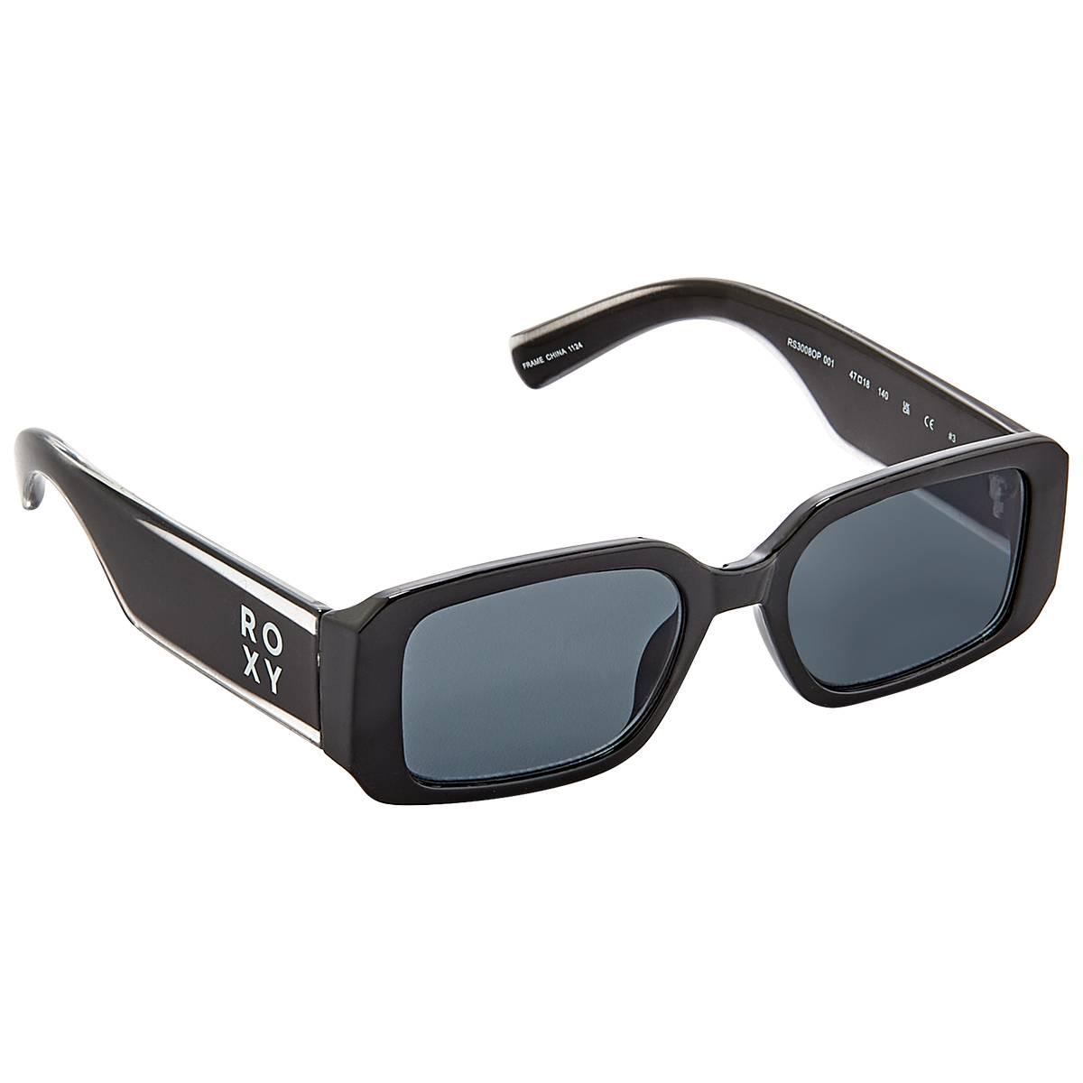 Womens Roxy Bold Angular Rectangle w/Wide Temple Sunglasses