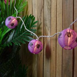 Northlight Seasonals 10ct. Purple Spider Paper Lantern Lights