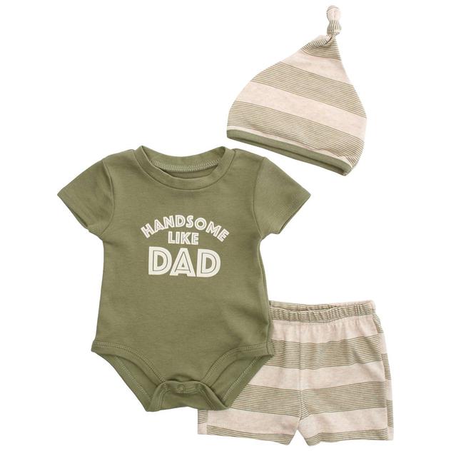 Baby Boy (3-9M) Baby Essentials® Handsome Like Dad Shorts Set