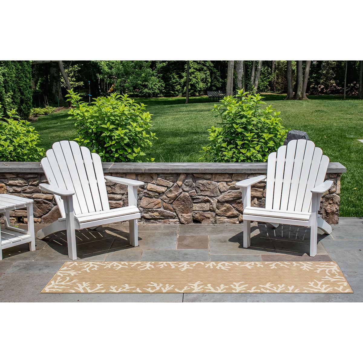 Liora Manne Carmel Coral Border Indoor/Outdoor Runner