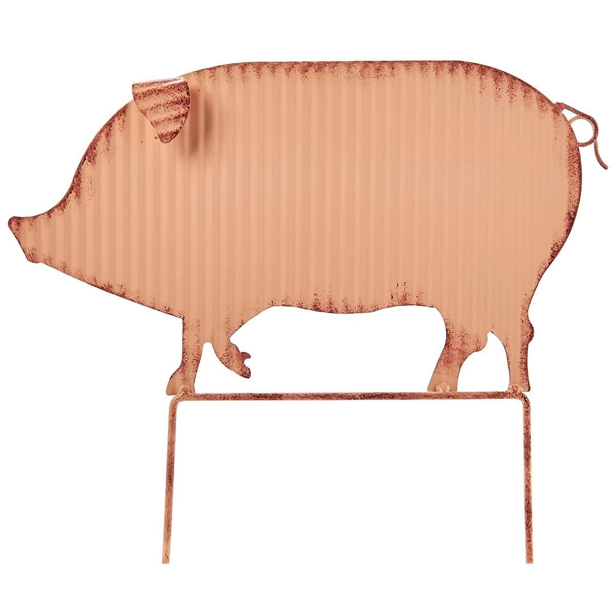 Corrugated Metal Garden Pig Stake