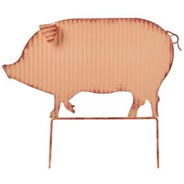 Corrugated Metal Garden Pig Stake