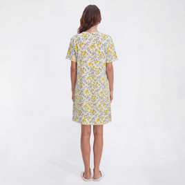 Womens Elegant Dreams Short Sleeve Floral Nightgown