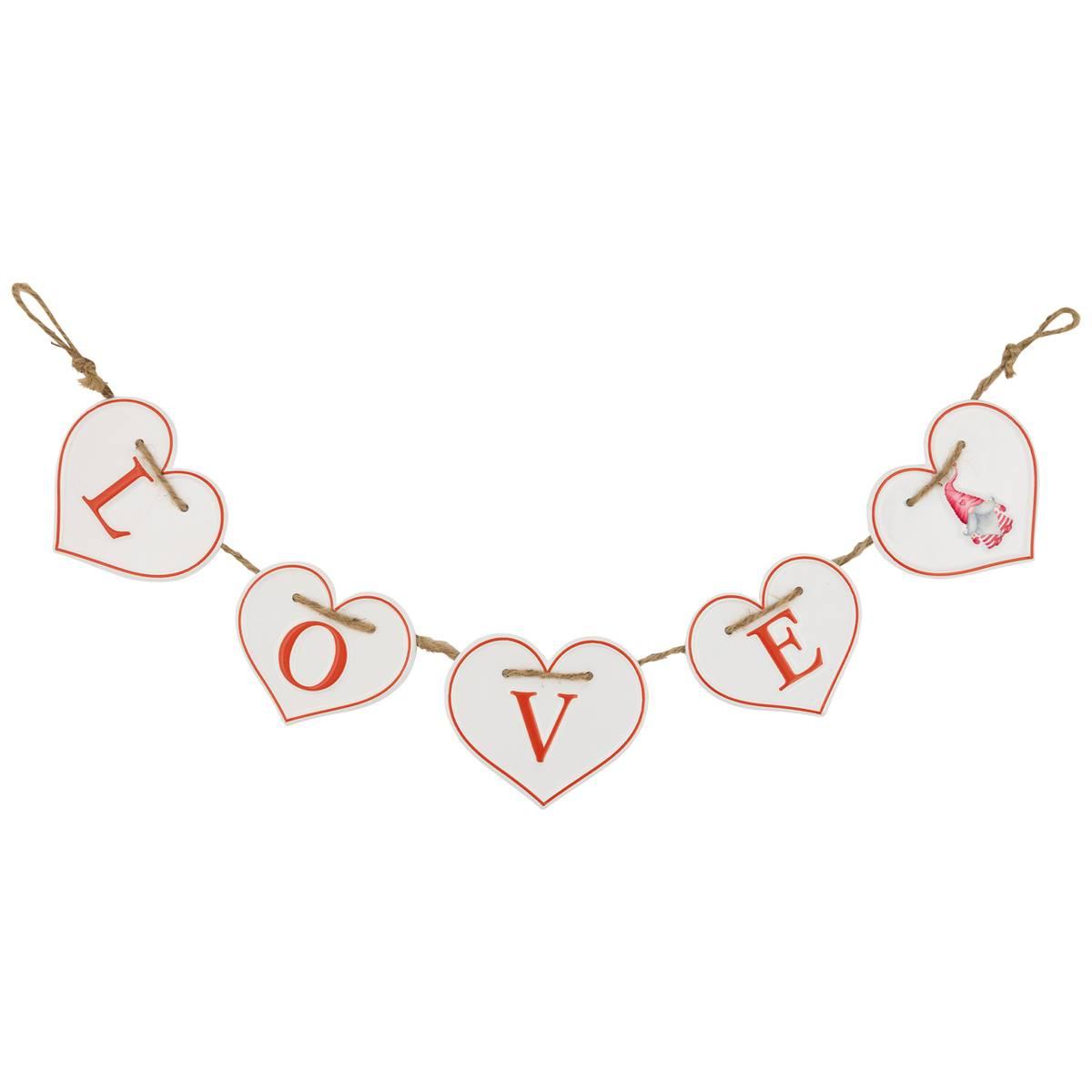 Northlight Seasonal Hearts LOVE Valentine''s Day Metal Banner
