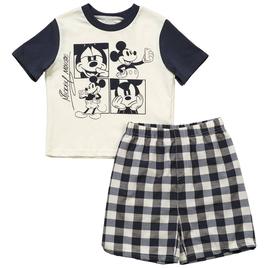 Toddler Boy Disney Mickey Mouse Tee with Gingham Shorts