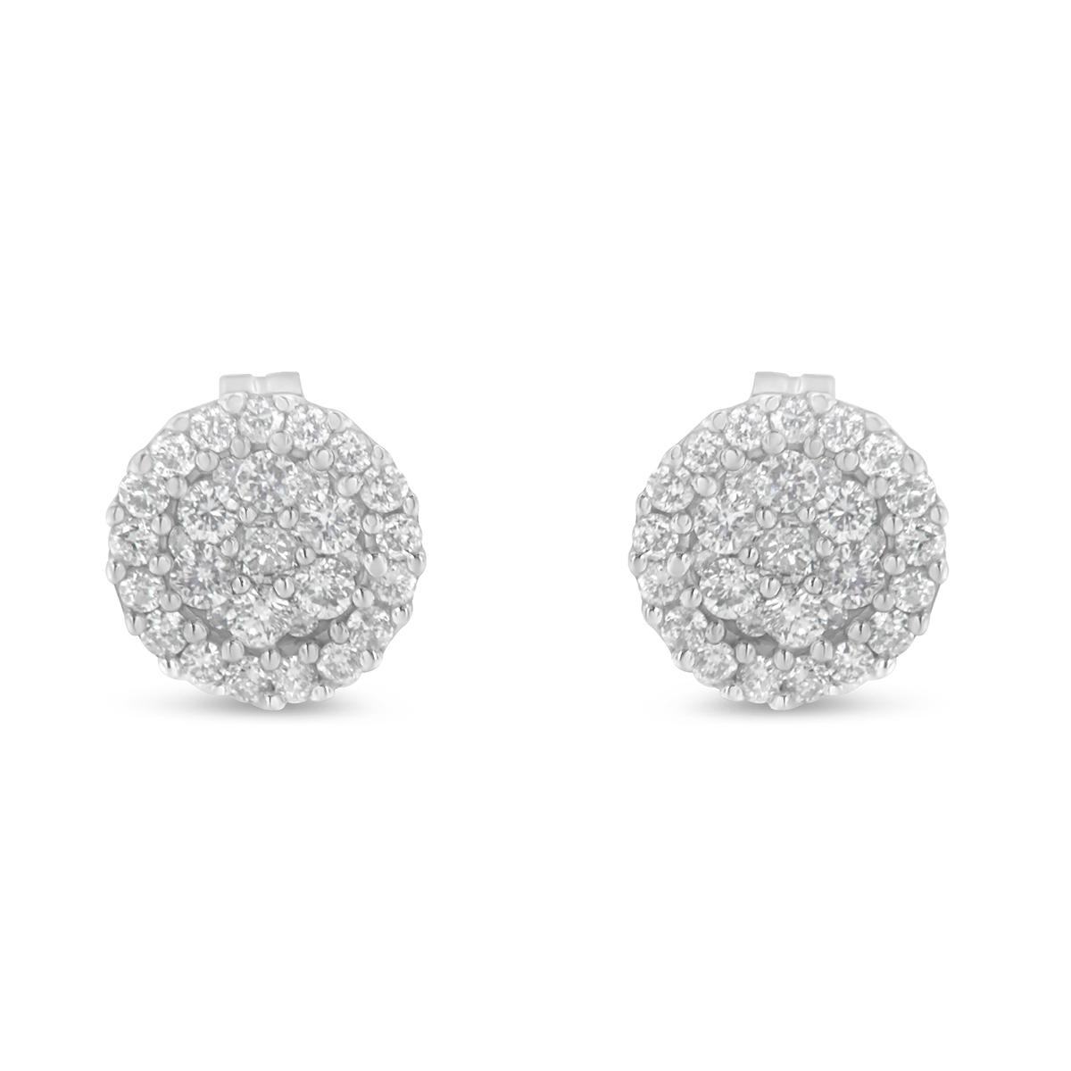 Diamond Classics™ 1/2ctw. Diamond Floral Cluster Stud Earrings