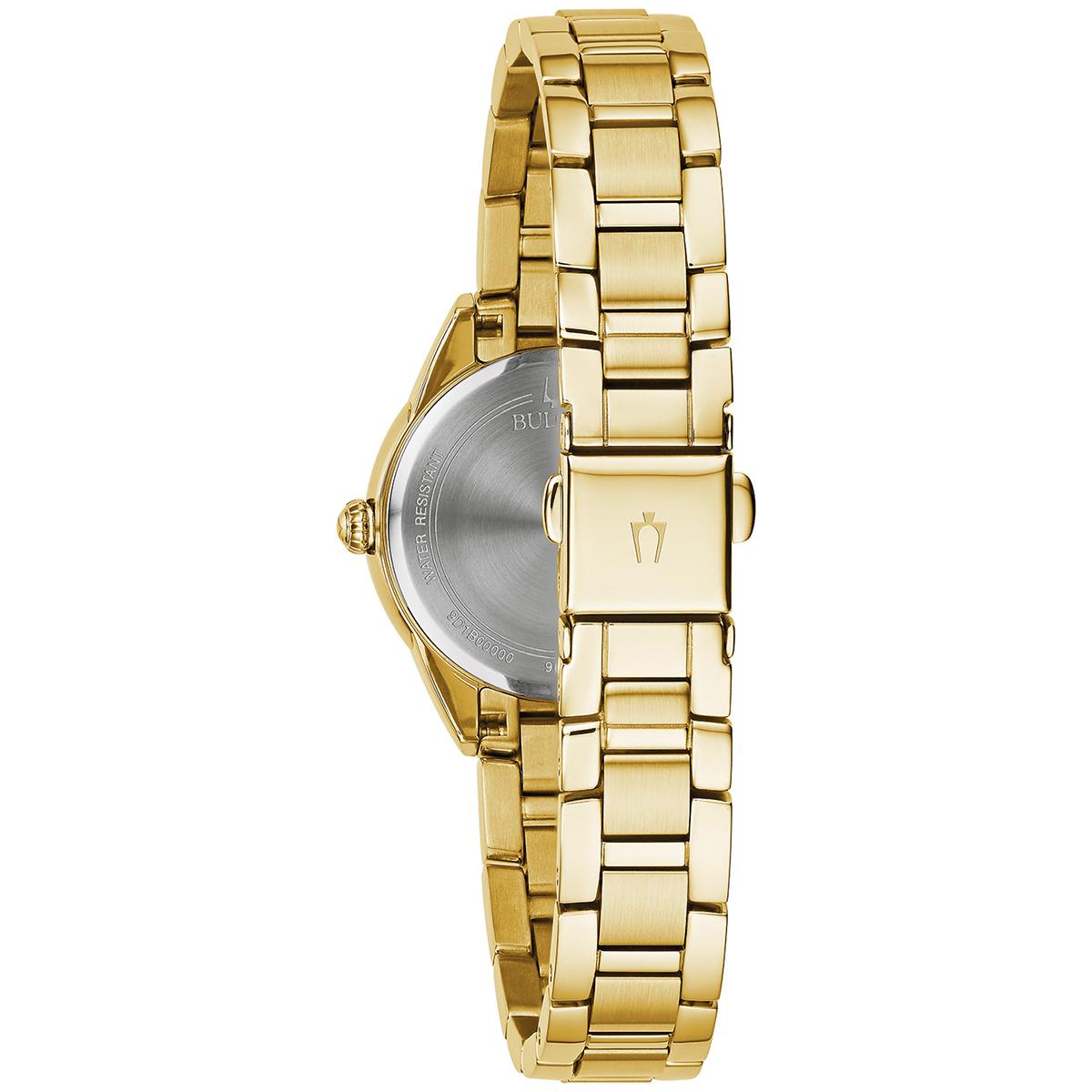 Womens Bulova Goldtone Diamond Accent Bracelet Watch - 97P150