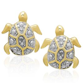 Accents by Gianni Argento Diamond Accent Turtle Stud Earrings