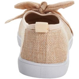 Womens Ashley Blue Canvas With Bow Slip On Flats