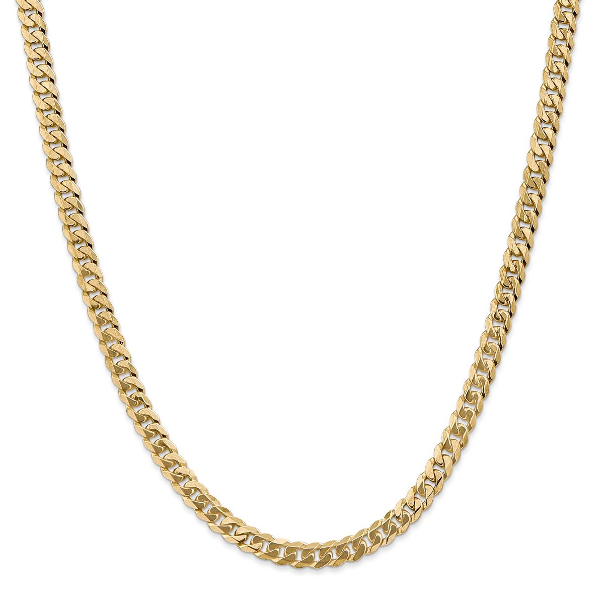 Mens Gold Classics™ 5.75mm. 14k Gold Beveled Curb Chain Bracelet