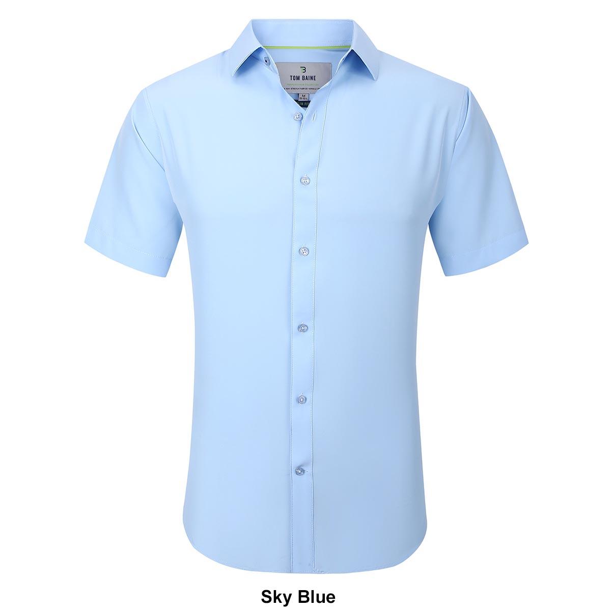 Mens Tom Baine Slim Fit Short Sleeve Dress Shirt