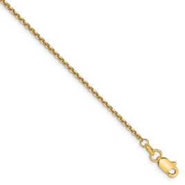 Unisex Gold Classics™ 1.45mm. Solid Diamond Cut Cable Necklace