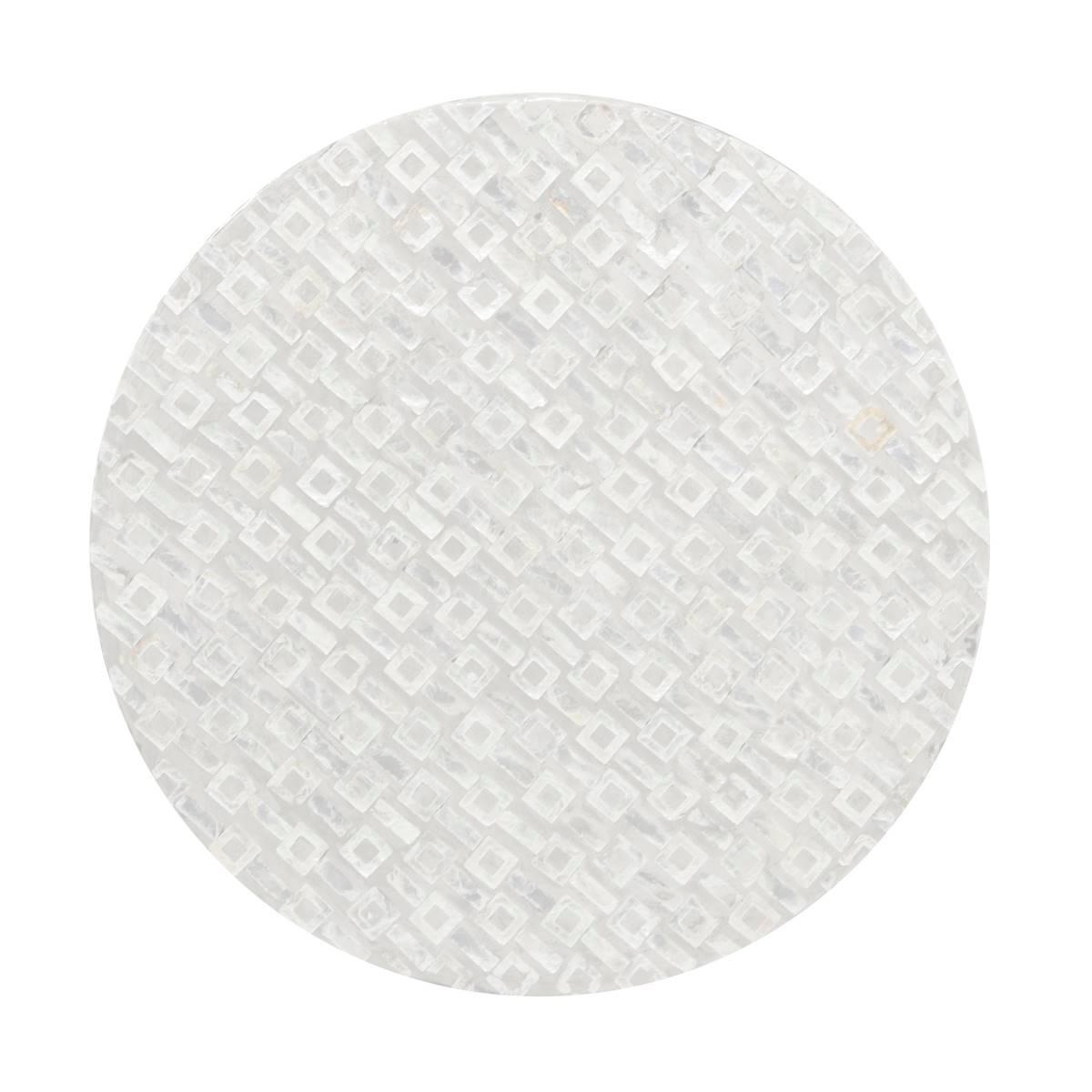 9th & Pike® Grey Mother of Pearl Contemporary Accent Table