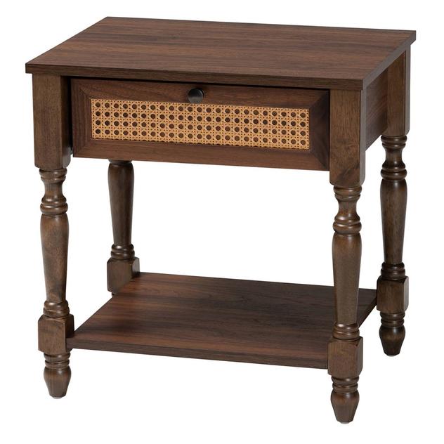 Baxton Studio Roden Transitional Dark Brown Nightstand