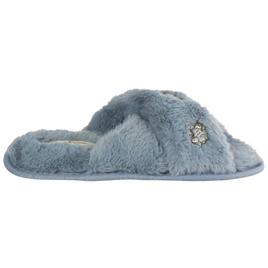 Womens Jessica Simpson Embellished Plush Crossband Slippers
