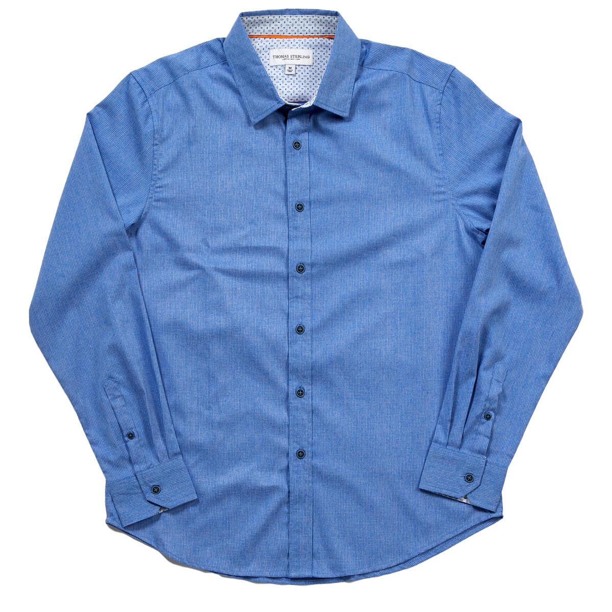 Mens Thomas Sterling Solid Long Sleeve Dress Shirt