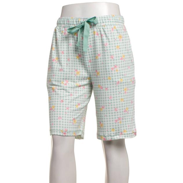 Womens Jaclyn Ditsy Gingham Bermuda Pajama Shorts