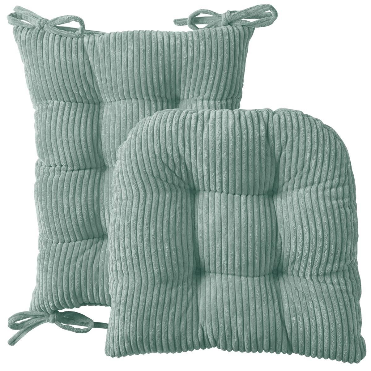 Sweet Home Collection 2pc. Non-Slip Velvet Rocking Chair Cushions