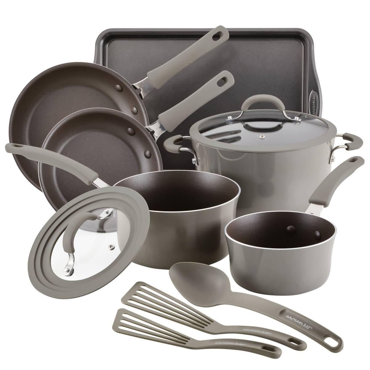 Rachael Ray Cook + Create 11pc. Aluminum Nonstick Cookware Set