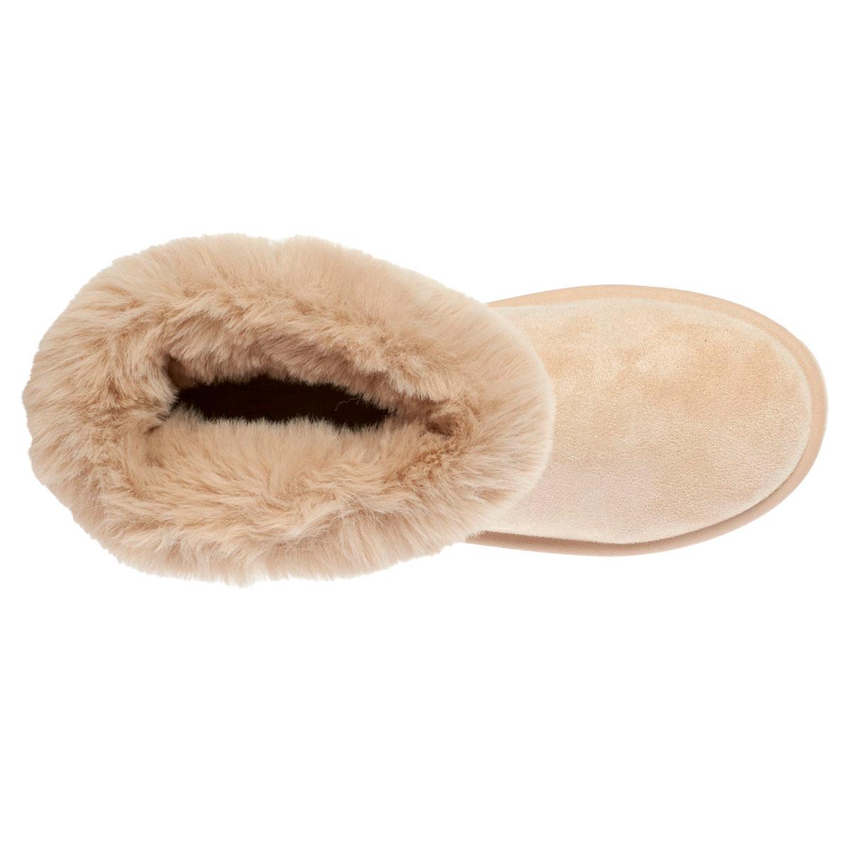 Womens Danskin Faux Suede Fur Cuff Ankle Boots