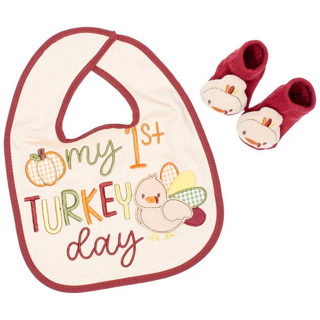 Baby Unisex Baby Essentials® My 1st Turkey Day Bib/Socks Set