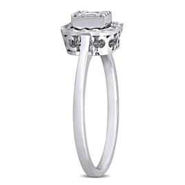 Sophia B 1/8ctw. 14kt. White Gold Baguette Square Diamond Ring