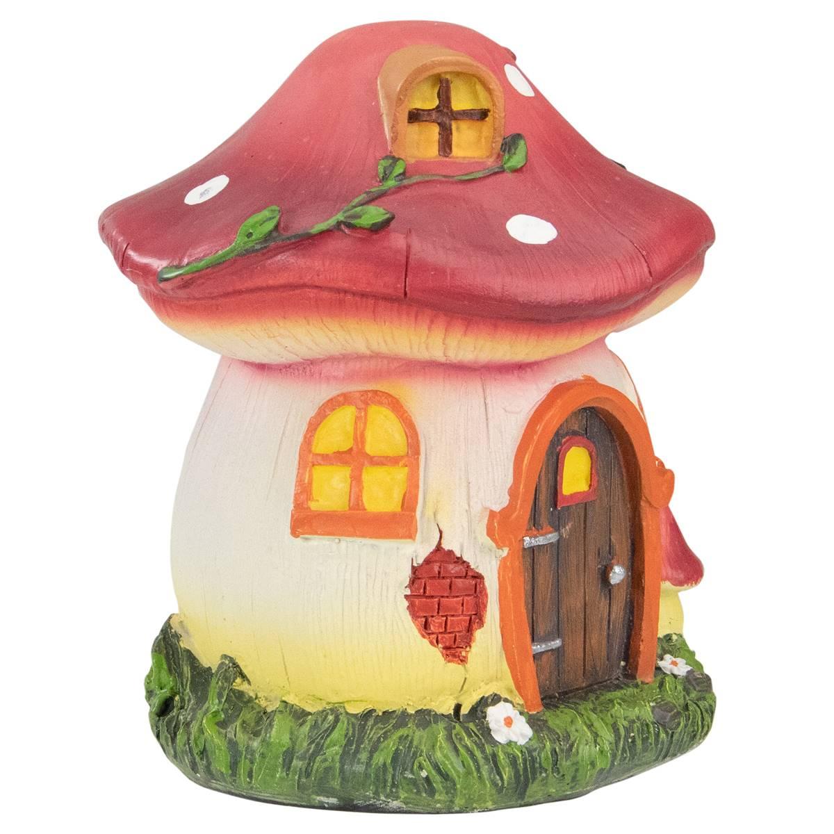 Northlight Seasonal Mushroom House Outdoor Garden Statue