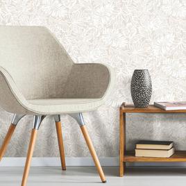 RoomMates® Beige Batik Tropical Leaf Peel & Stick Wallpaper