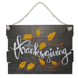Northlight 15in. Wooden ''Happy Thanksgiving'' Hanging Wall Sign