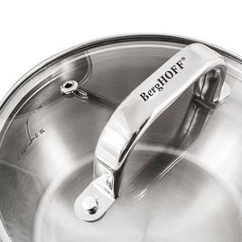 BergHOFF Belly Shape Stainless Steel 6.25in Saucepan w/ Glass Lid