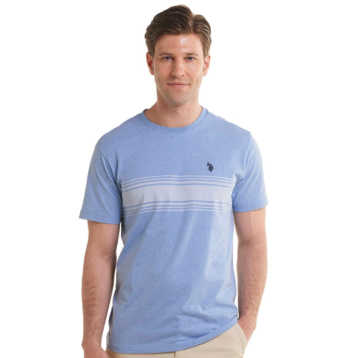 Mens U.S. Polo Assn.(R) Crew Neck Stripe Tee
