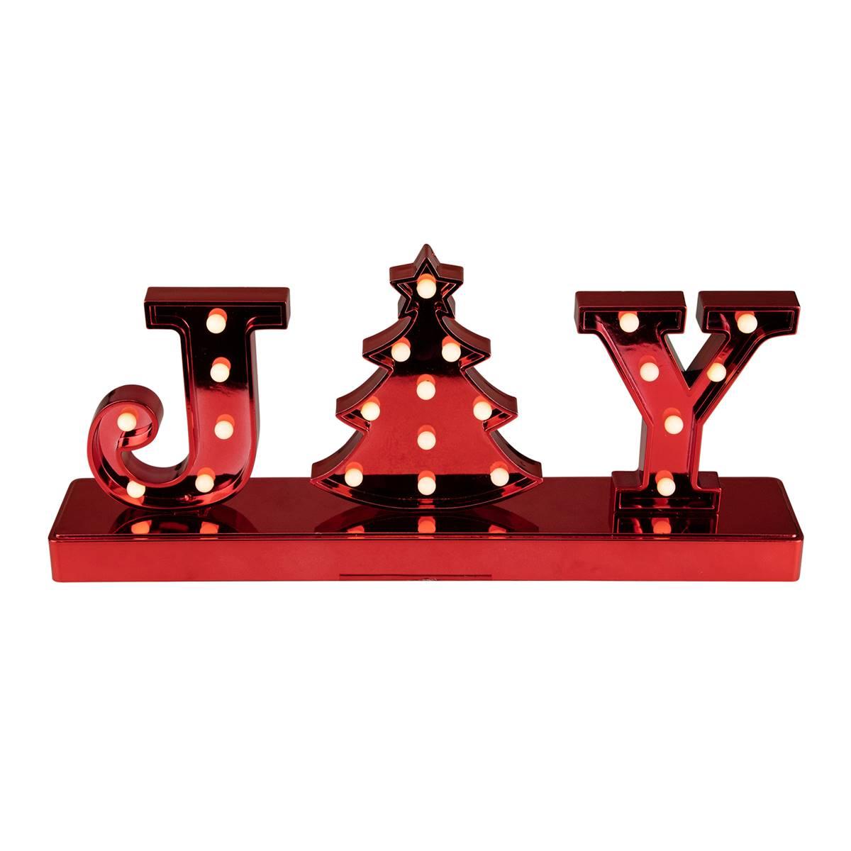 Northlight Seasonal 6.5in. LED Joy Christmas Marquee Sign