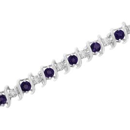 Gemstones Classics™ Amethyst & Diamond Tennis Bracelet