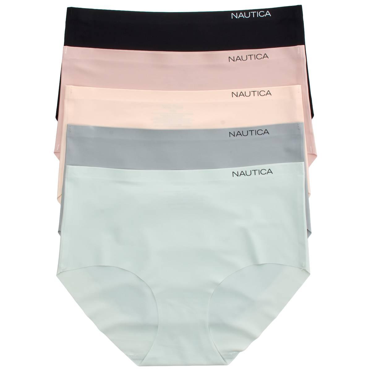 Womens Nautica 5pk. Raw Cut Leg Laser Panties - NT8710-5PKD