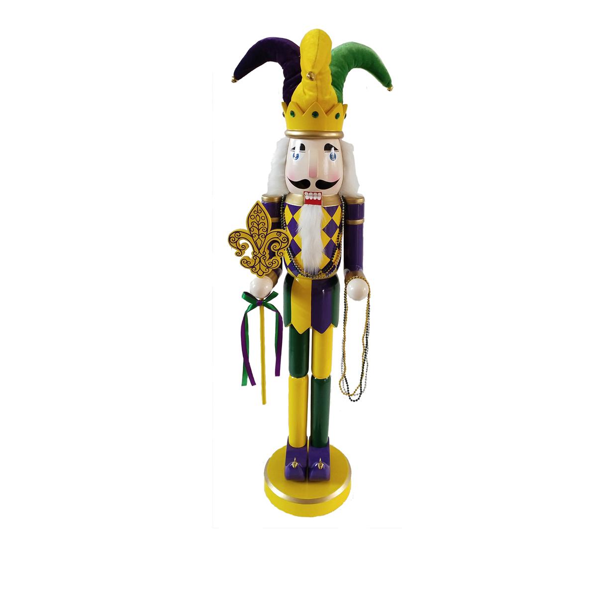 Santa's Workshop 36in. Mardi Gras Nutcracker