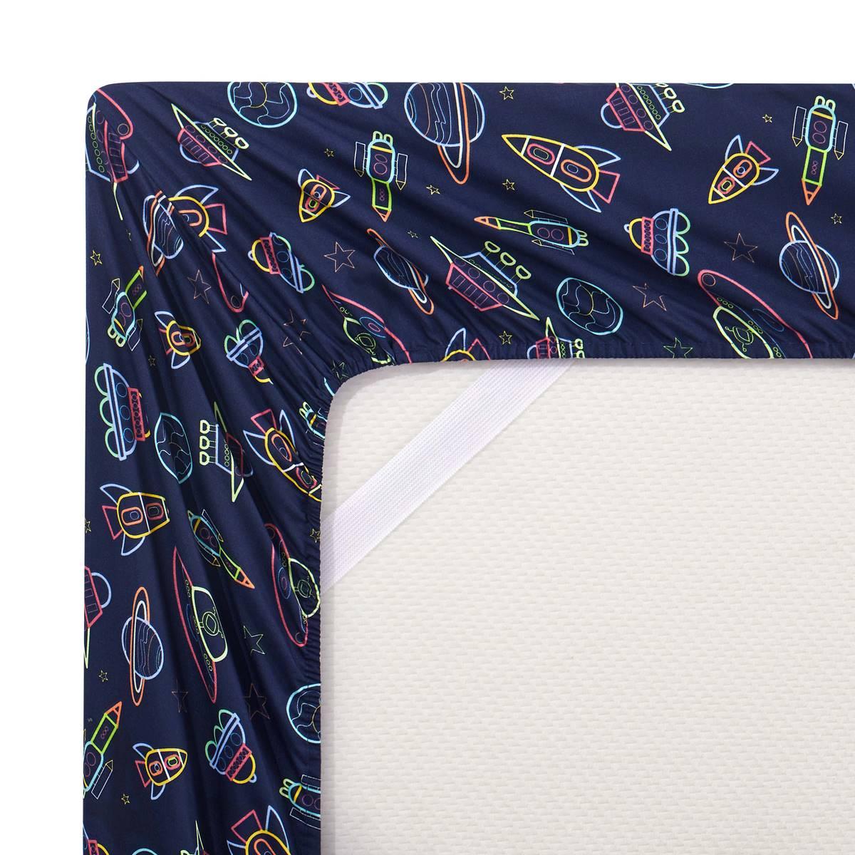 Sweet Home Collection Kids Fun & Colorful Spaceships Sheet Set