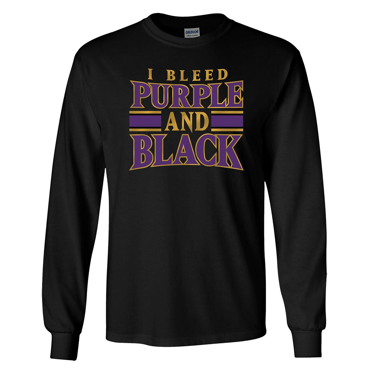 Mens Tailgate Baltimore Raven Long Sleeve Tee