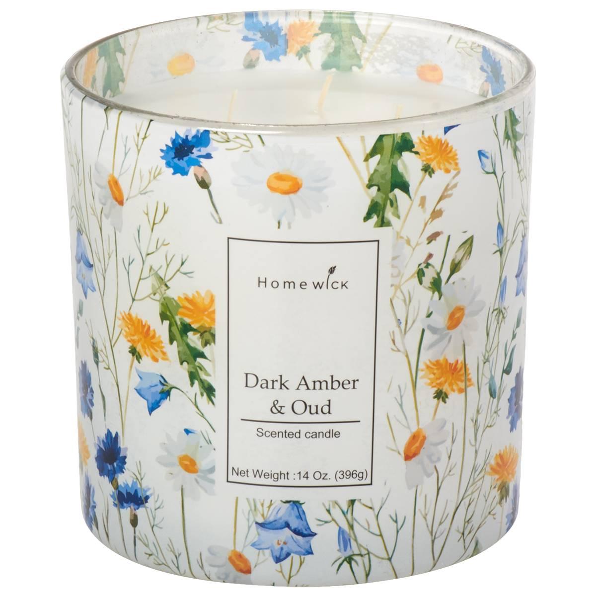 Homewick 14oz. 3 Wick Jar Candle - Dark Amber & Oud