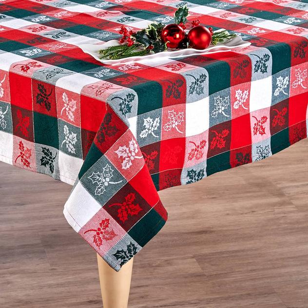 Cottage Classics® Holly Jacquard Tablecloth
