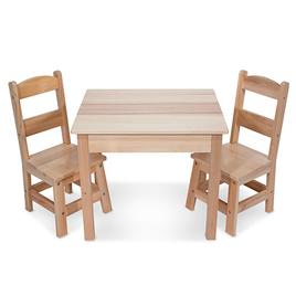 Melissa & Doug(R) 3pc. Solid Wood Table & Chairs Set