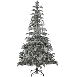 Northlight 6.5ft. Real Touch(tm) Pre-Lit Flocked Fir Christmas Tree