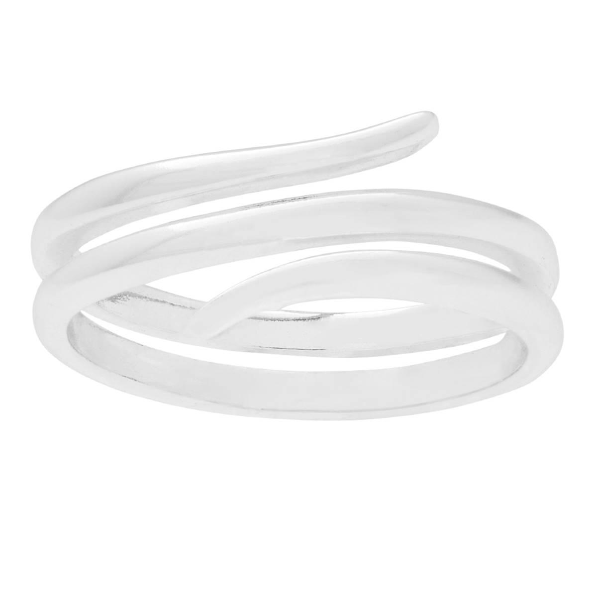 Marsala Sterling Silver Coil Bypass Ring