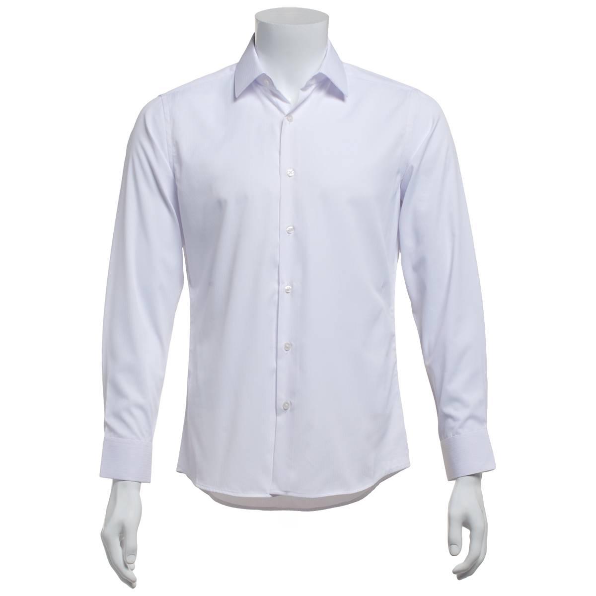 Mens Bill Blass Microfiber Tonal Stripe Slim Fit Dress Shirt