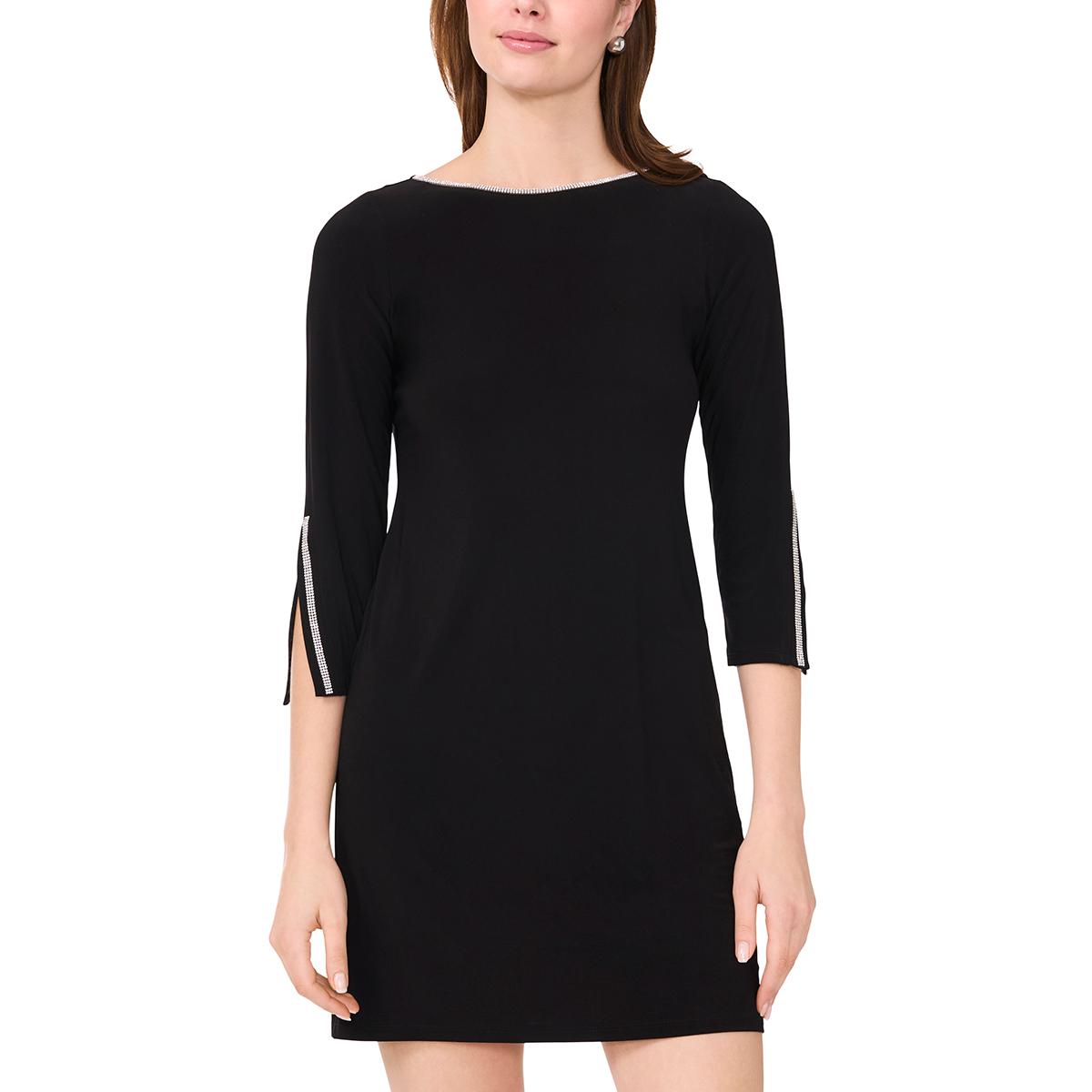 Petite MSK Split Sleeve Trim ITY Dress
