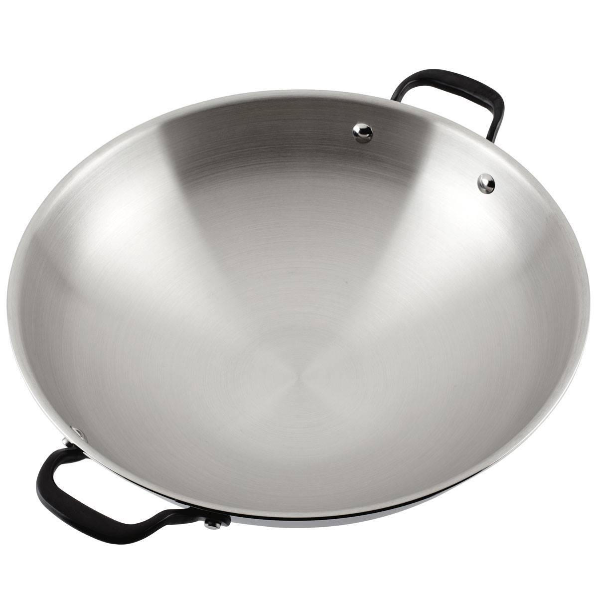 KitchenAid® 15in. 5-Ply Clad Stainless Steel Wok